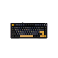 Teclado Mecânico Aula F75 Preto Sem Fio Tri Mode 75% Hotswap Rgb Idioma Inglês Us