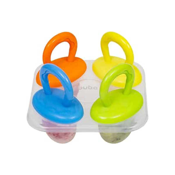 Forminha de Picolé Buba Divertidas Livres de BPA Infantil Cor:Amarelo