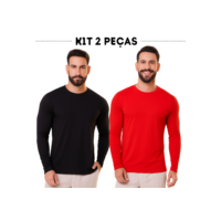 Camisa UV Kit Com 2 Térmicas Segunda Pele Com Proteção Solar