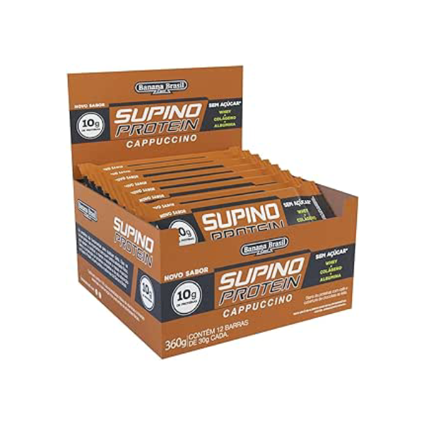 Banana Brasil Barra De Proteínas Cappuccino Com 12 Unidades De 30G