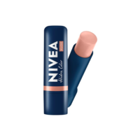 NIVEA Hidratante Labial Hidra Color 2 em 1 Nude 4,8g - Combina cor suave e hidratação enriquecida com Manteiga de Karité, Óleo de Amêndoas orgânico e Vitamina E, que protegem os lábios