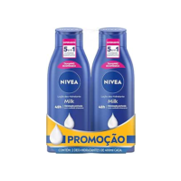 NIVEA Kit com 2 Loções Hidratantes Milk Pele Seca a Extrasseca 400Ml Cada, Nivea