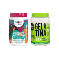 Salon Line, Kit Duplinha Perfeita, Vegano - Para Cabelos Ondulados, Cacheados e Crespos, 1 kg