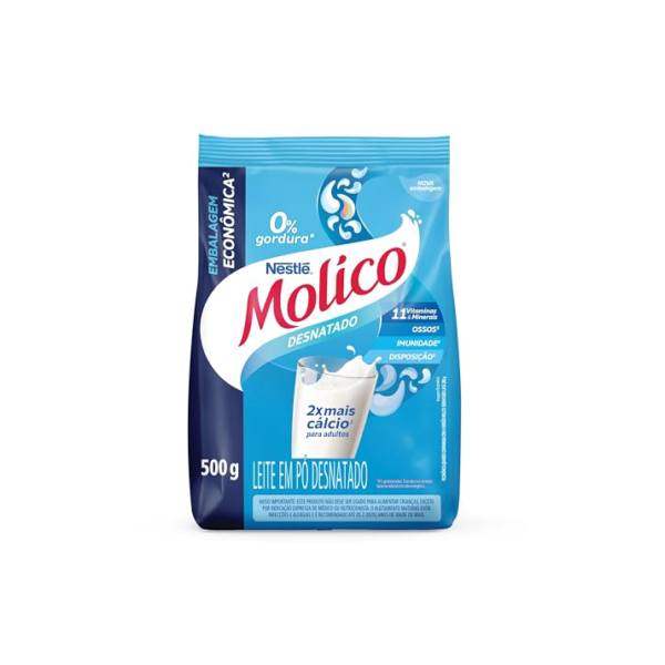 Molico Leite Em Pó Desnatado Total Cálcio 500G