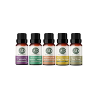 Kit Óleo Essêncial Completo Para Aromaterapia | Os 5 Aromas Mais Populares 100% Puros - Lavanda, Eucalipto, Limão Siciliano, Laranja Doce e Tea Tree (Melaleuca) - Aroma D’alma