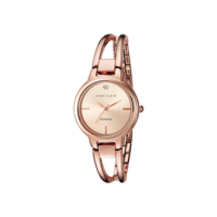Anne Klein Relógio feminino genuíno com mostrador de diamante aberto, Ouro rosa, 30 mm stainless steel case, Movimento de quartzo