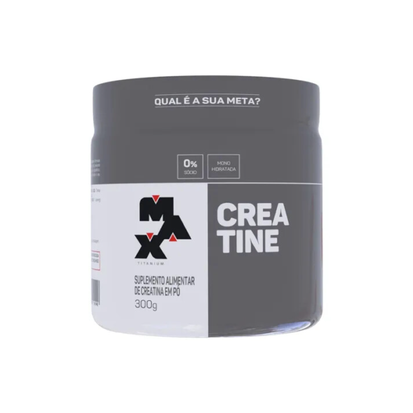 Creatina Max Titanium Monohidratada em Pó Pote 300g Creatina Po Sem Sabor