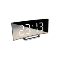 Relógio Digital Led Mesa Portátil Espelhado Despertador