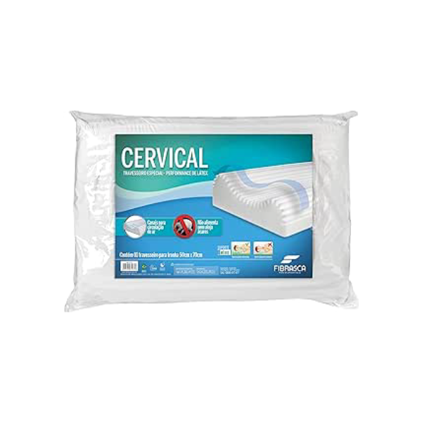 Travesseiro Cervical Ortopédico, 50x70cm, Fibrasca