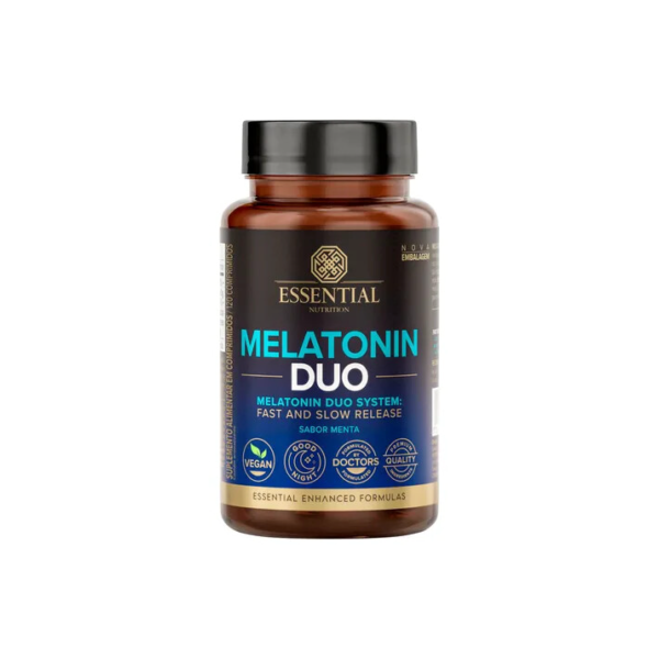 Melatonina Duo 120 comprimidos Essential Nutrition Sabor Menta