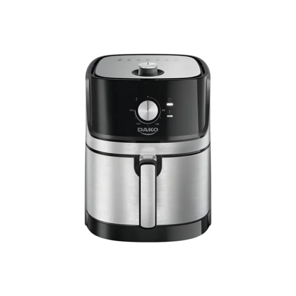 Fritadeira Air Fryer Dako 5 Litros Preto/inox Com Painel Analógico E Potência De 1700w 127V