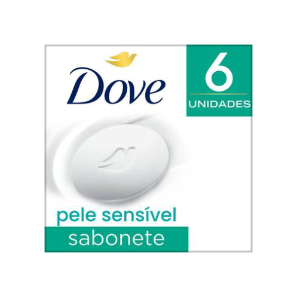 Sabonete em Barra Dove Pele Sensível 90 g 6 unidades