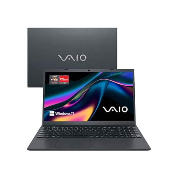 Notebook VAIO FE15 AMD Ryzen 5 Windows 11 Home 8GB 512GB SSD, Tela 15.6'' Full HD Antirreflexo - Cinza Grafite, VJFE59F11X-B0531H