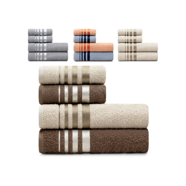 Jogo de Toalhas de Algodão 4 Peças Banho e Rosto Karsten - Emcompre