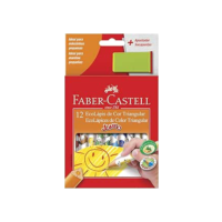 Faber-Castell 12.3012AP EcoLápis Triangular Jumbo - Lápis de Cor, Apontador incluído com Depósito, 12 Cores