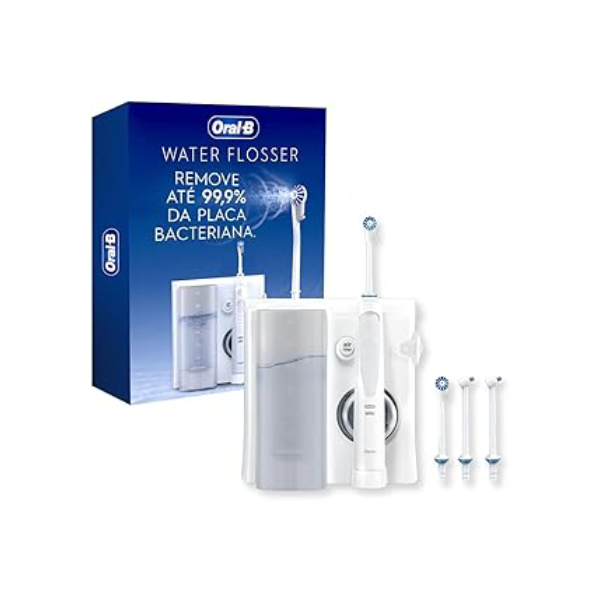 Oral-B Water Flosser, Irrigador Bucal Avançado, 4 Modos de Limpeza, 4 Bicos, Branco