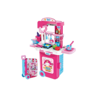 Maleta Brinquedo Infantil Hora De Cozinhar Com Som E Luz Cor Rosa