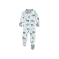 Burt's Bees Baby babyboys Unisex Pajamas, Zipfront Nonslip Footed Pjs, Organic Cotton Baby and Toddler Sleepers, Happy Herbivores, 24 Months US