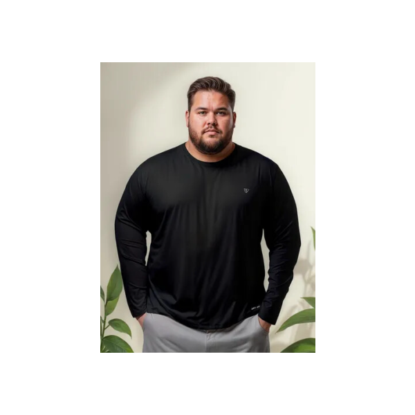 Camiseta Plus Size Segunda Pele Térmica Proteção Solar Uv