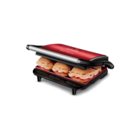 Grill e Sanduicheira Press Grill Red Ceramic PG-01-RC Vermelho e Preto 1000W Mondial