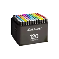 Canetas Permanentes 120 Cores Vibrantes Ponta Dupla C/ Bolsa Fast Plug