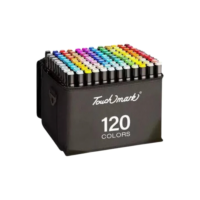 Canetas Permanentes 120 Cores Vibrantes Ponta Dupla C/ Bolsa Fast Plug
