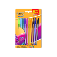 Caneta esferográfica 1.2 Cristal Fashion com 10 unidades Bic