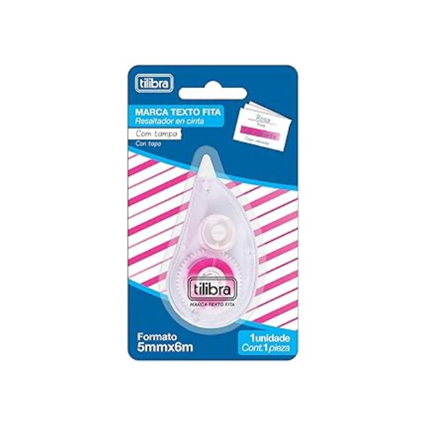 Tilibra - Marca Texto em Fita Rosa 5mmX6m