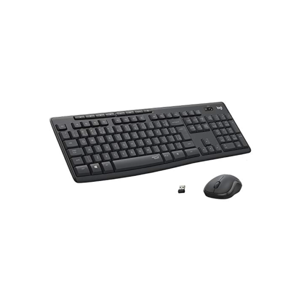 Combo Teclado e Mouse sem fio Logitech MK295 com Digitação e Clique Silencioso, Teclas de Mídia de Fácil Acesso, Conexão USB, Pilhas Inclusas e Layout ABNT2