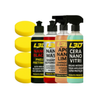 Cera Automotiva L3D / Pneu Pretinho / Shampoo Automotivo / Limpador e Higienizador APC
