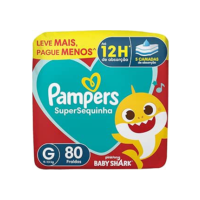Fralda descartável Pampers Supersequinha, Tamanho G 80 Unidades