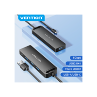 Vention-Adaptador Hub USB, 4 Portas, Tipo C para USB 3.0, Splitter para MacBook Pro, iPad Pro Air, Huawei Companheiro 30