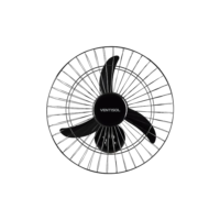 Ventisol Ventilador de Parede Oscilante, 3 Pás Premium, Preto, 50cm, Bivolt
