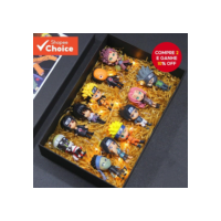 6 Pcs NARUTO Figuras 7-9cm Sasuke, Killer Bee, Tobi, Gaara, Kakashi, Base Exclusiva, Coleção Atacadista
