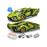 Novo 1280 pçs blocos de construção técnicos modelo carro corrida controle remoto elétrico rc versão opcional brinquedos construção para menino