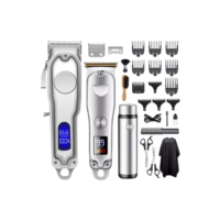 Kit Maquina Corte Profissional Cabelo Barba Sem Fio 23pçs