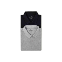Kit com 2 Camisas Polo Básicas Masculinas Em Piquet - Cinza
