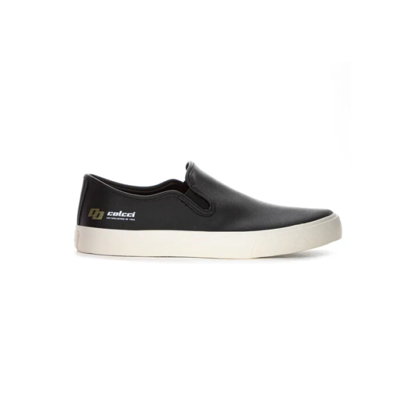 Tênis Colcci Casual Cano Baixo Slip On Masculino Preto Macio