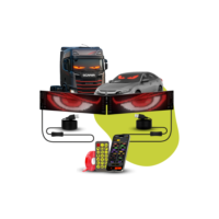 Kit 2 Peças Olho Led Tela 12x64 12x32 7x17 Leds 40w App Lojas Carro Onibus Caminhão