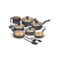 Jogo De Panelas Antiaderente 10 Kit Conjunto Peças Teflon Várias Cores