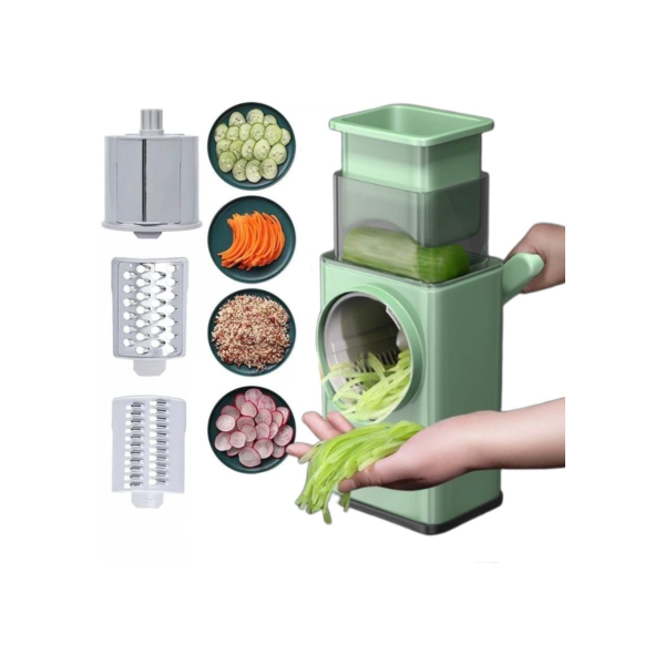 Ralador de Queijo Fatiador Legumes Cortador Vegetais Manual 3 em 1 Multiuso Cozinha Giratorio