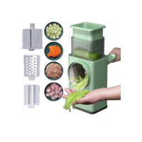 Ralador de Queijo Fatiador Legumes Cortador Vegetais Manual 3 em 1 Multiuso Cozinha Giratorio