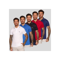 Kit 5 Camisas Camiseta Gola Polo Masculina Premium Basica