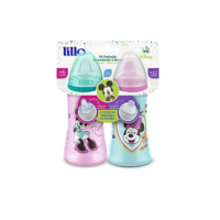 Lillo Kit 2 Copos Colors Bico De Silicone Disney Minnie Rosa