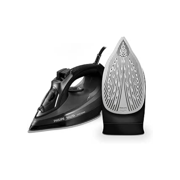 Ferro A Vapor Série 5000, Philips Walita, Preto, 1470W, Vapor constante de 25 g/min, Sistema de vapor extra de 180 g, SteamGlide Plus (DST5040/85), 110v