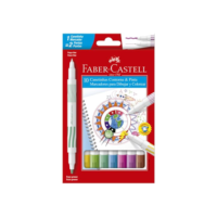 Hidrográfica Dupla Ponta 10 Cores, Faber-Castell, 15.0110DUO, Multicor