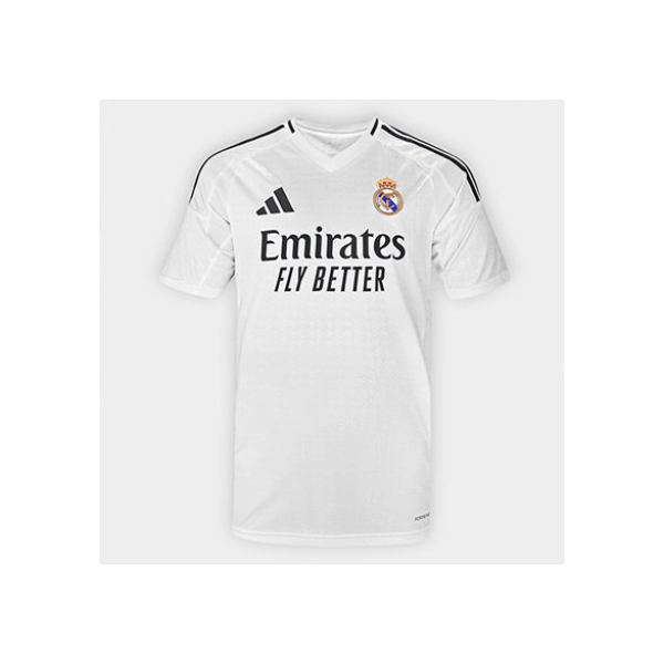 Camisa Real Madrid Home 24/25 s/n° Torcedor Adidas Masculina - Branco