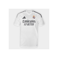 Camisa Real Madrid Home 24/25 s/n° Torcedor Adidas Masculina - Branco