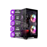 PC Gamer Mancer, AMD Ryzen 5 3400G, RX Vega 11, 8GB DDR4, SSD 240GB, Fonte 400W 80 Plus