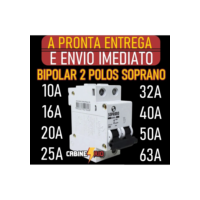 Disjuntor Bipolar 2 Polos 10A 16A 20A 25A 32A 40A 50A 63A  SOPRANO